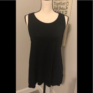 Cable & Gauge Black Lace Back Sleeveless Top